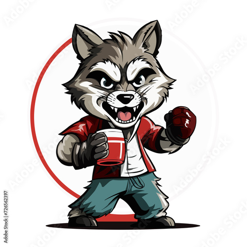 Photos The Caffeine Boxer! Laugh along with this spunky raccoon as it steps into the ri