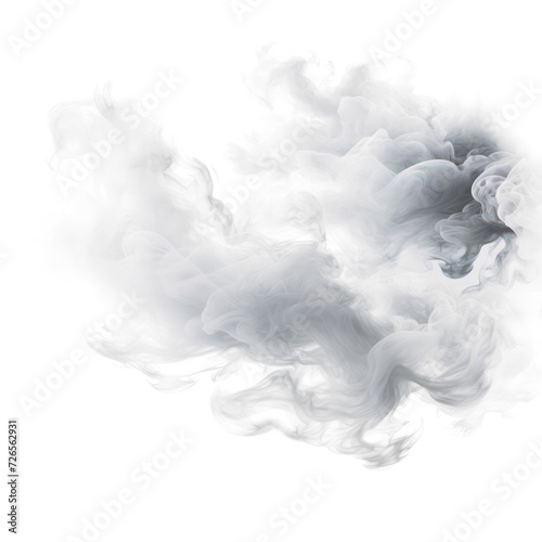 Abstract white smoke cloud  a soft white Smoke explode cloudy on transparent png.