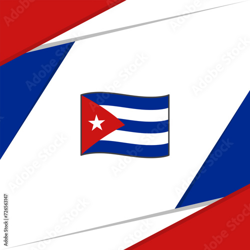 Cuba Flag Abstract Background Design Template. Cuba Independence Day Banner Social Media Post. Cuba