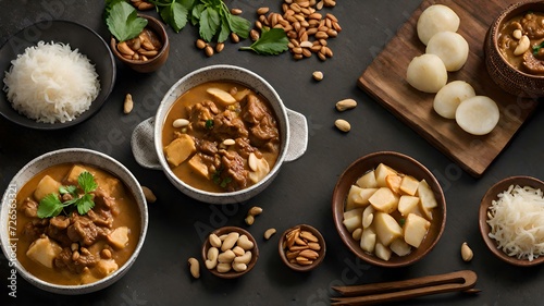 Massaman Curry  A Thai Culinary Masterpiece Infused with Exotic Spices  Coconut Milk  and Succulent Proteins