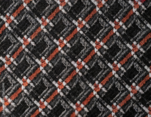 black and ted knit fabric pattern close up macro background 