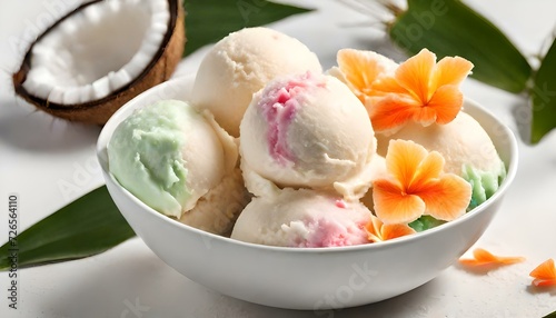 Coconut Ice Cream Delight: Thai Sweet Sensation