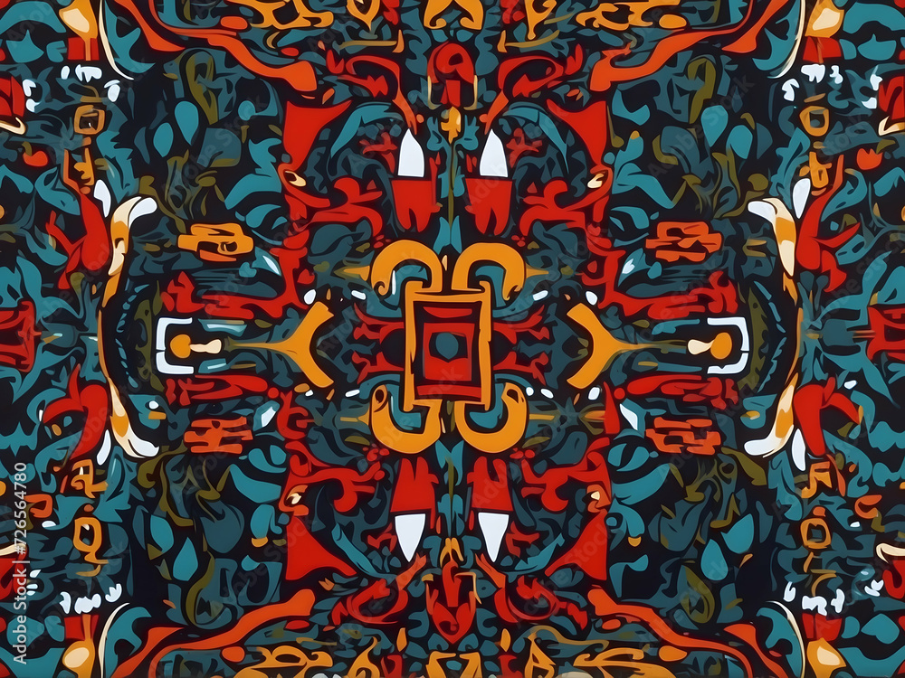 Obraz premium hat with abstract motifs