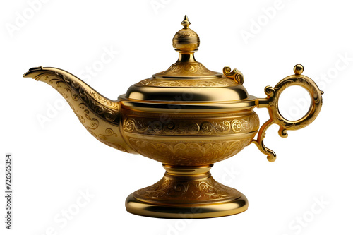 Vintage Legend Aladdin Magic Genie Lamp without background