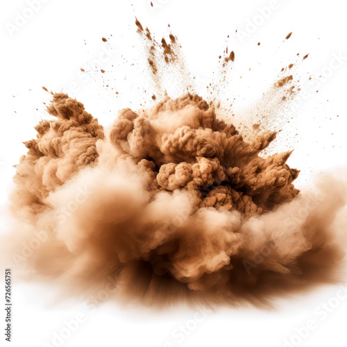 Explosion border dust explode cloudy on transparent png. 