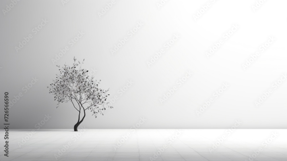 Obraz premium Tree on minimalistic background