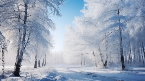 Capturing the Enchanting Essence of Frozen Trees in a Winter Forest