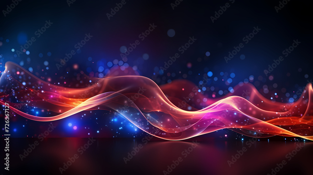 Digital technology blue rhythm wavy lines abstract graphic poster web page ppt background Digital technology blue rhythm wavy lines abstract graphic poster web page ppt background