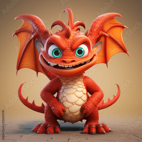 cute chibi chinese dragon for chinese new year 2024, chinese lucky dragon symbol, Lùhng, ryū, 龍/竜, yong, 용, mungkorn, มังกรจีน, rồng, generative AI