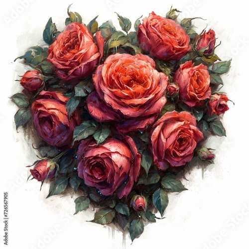 bouquet of red roses