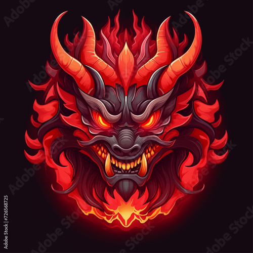 traditional red chinese dragon for chinese new year 2024, chinese logo, chinese lucky dragon symbol, Lùhng, ryū, 龍/竜, yong, 용, mungkorn, มังกรจีน, rồng, generative AI