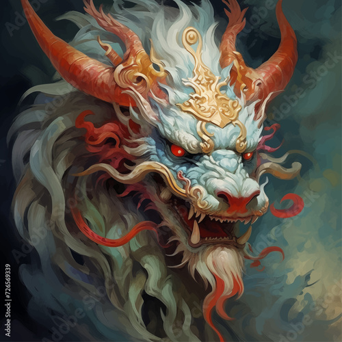 traditional chinese dragon for chinese new year 2024, chinese lucky dragon symbol, Lùhng, ryū, 龍/竜, yong, 용, mungkorn, มังกรจีน, rồng, generative AI