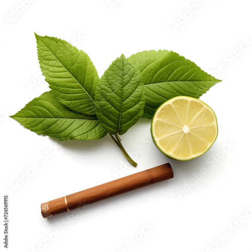 lemon and green mint AI generated 