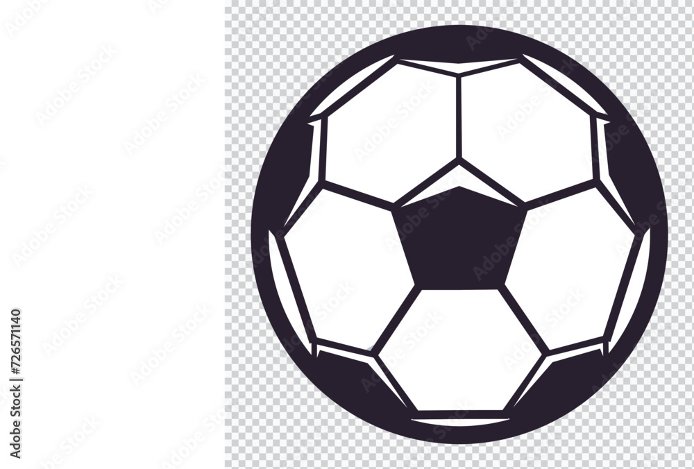 Fototapeta premium Soccer ball or football flat vector icon for sports apps and websites.