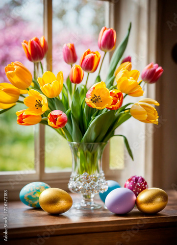 Wallpaper Mural Beautiful Easter eggs for the holiday. Selective focus. Torontodigital.ca