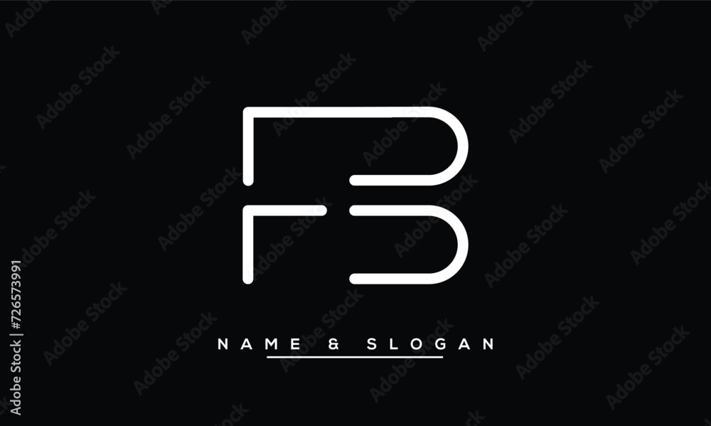 FB, BF, F, B Abstract Letters Logo Monogram FB, BF, F, B Abstract Letters Logo Monogram