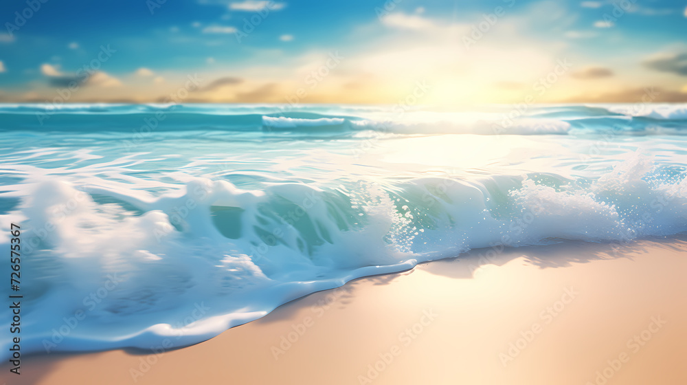 Fototapeta premium Panoramic natural landscape of beautiful beach