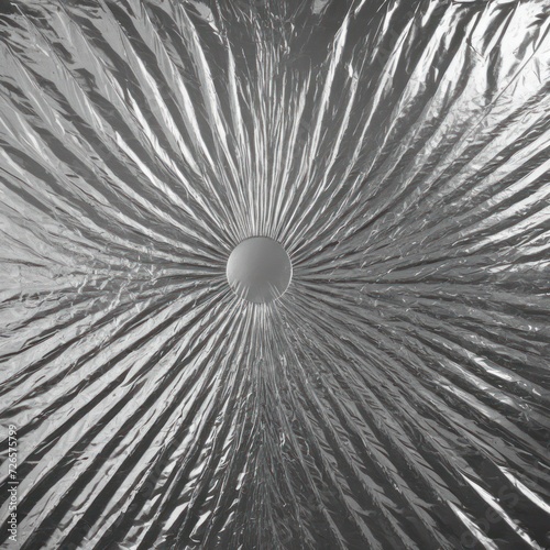 a black and white image of a shiny piece of foil