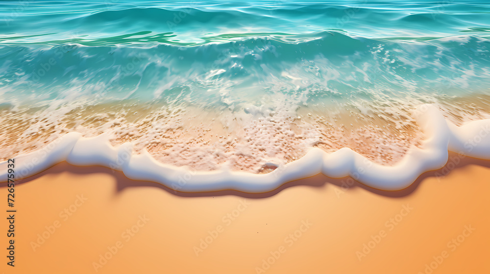 Obraz premium Abstract beautiful beach background with crystal clear water