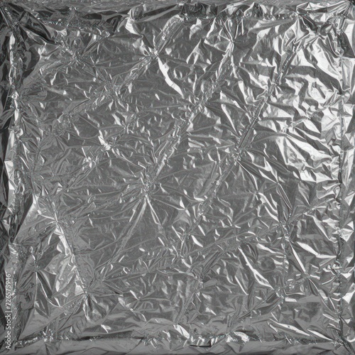 a black and white image of a shiny piece of foil