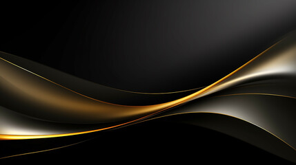 black background and gold wave modern biasness.