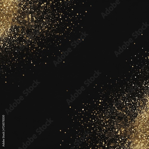 Black and white watercolor background with gold glitter