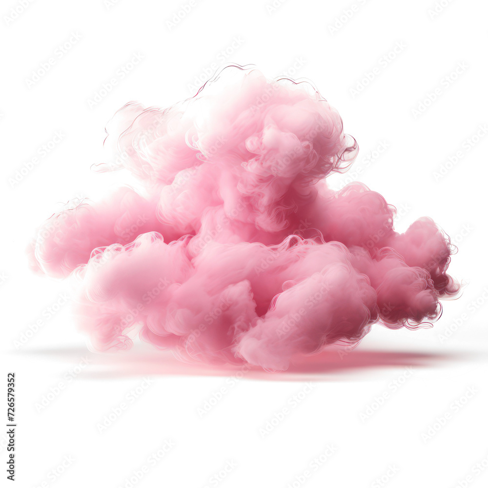 Abstract pink smoke cloud, a soft pink cloudy on transparent png