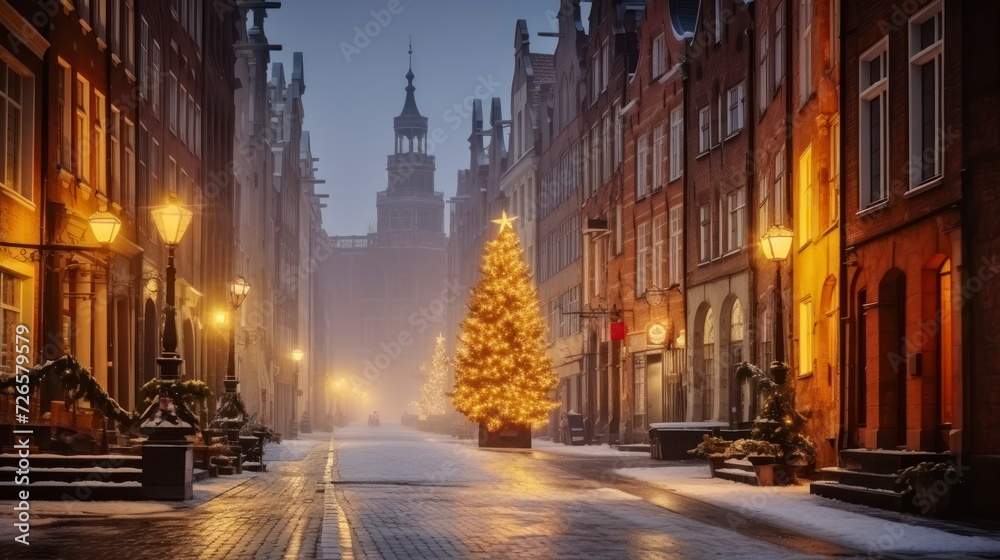 A Stunning Christmas Tree Lights Up the Winter Night