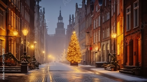 A Stunning Christmas Tree Lights Up the Winter Night © coco