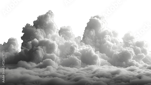 Cutout clean white cloud transparent backgrounds special effect 3d illustration photo