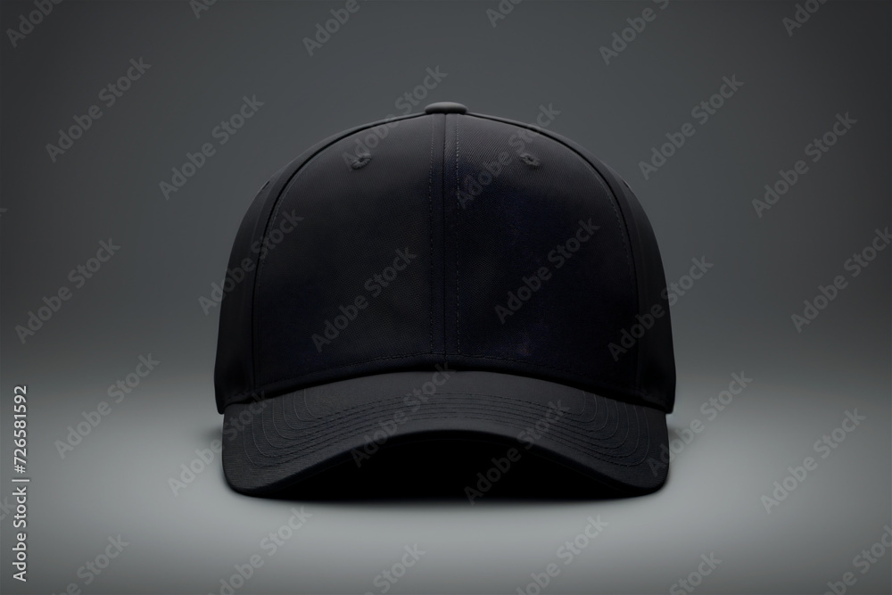 Black cap isolated on black background Black cap isolated on black background