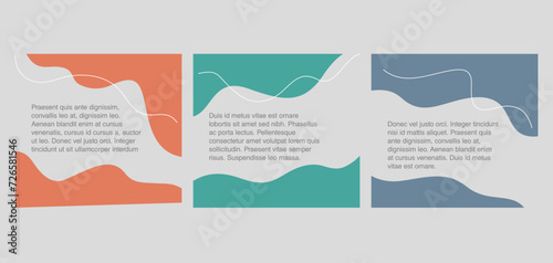 Quotes template - colorful organic square shapes