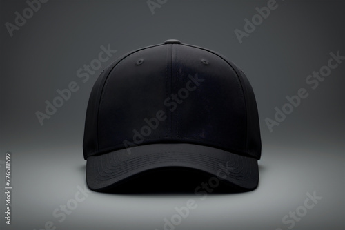 Black cap isolated on black background 