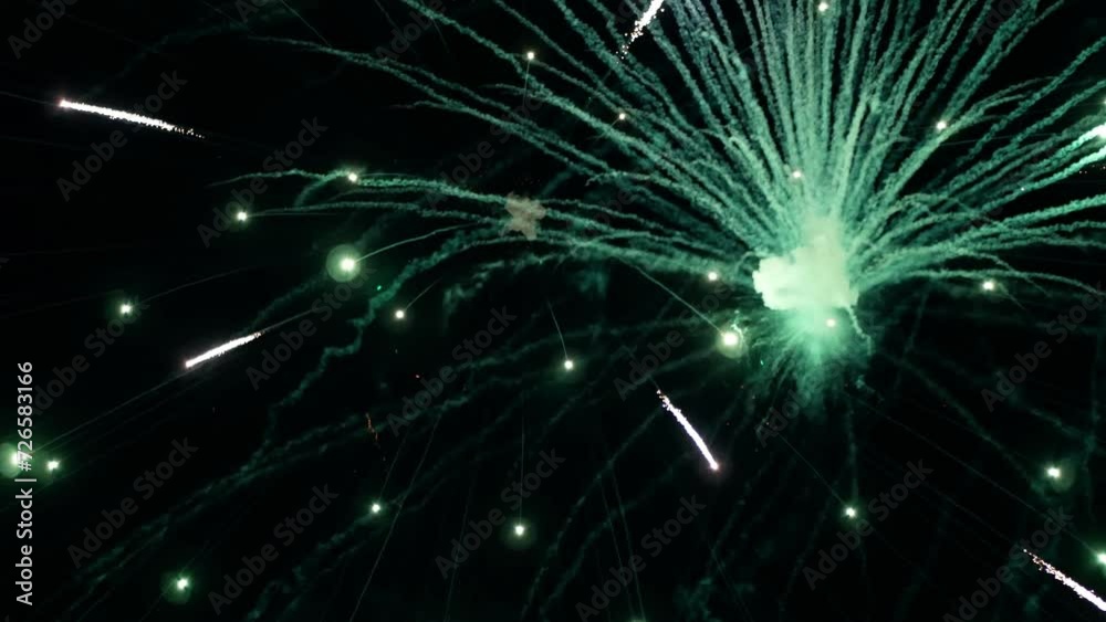 Great night fireworks at the musical feast gala on the holiday night