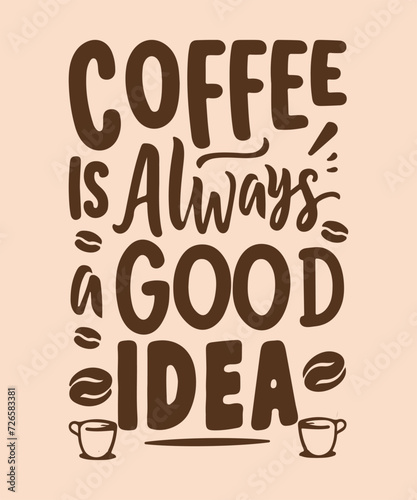 Espresso Elegance Coffee Typography T- Shirt Design
