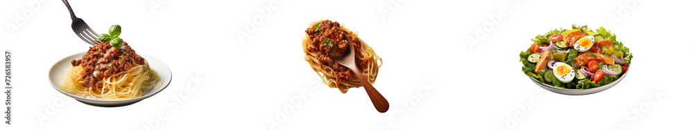 Spaghetti with sauce bolognese isolated on transparent background Spaghetti with sauce bolognese isolated on transparent background