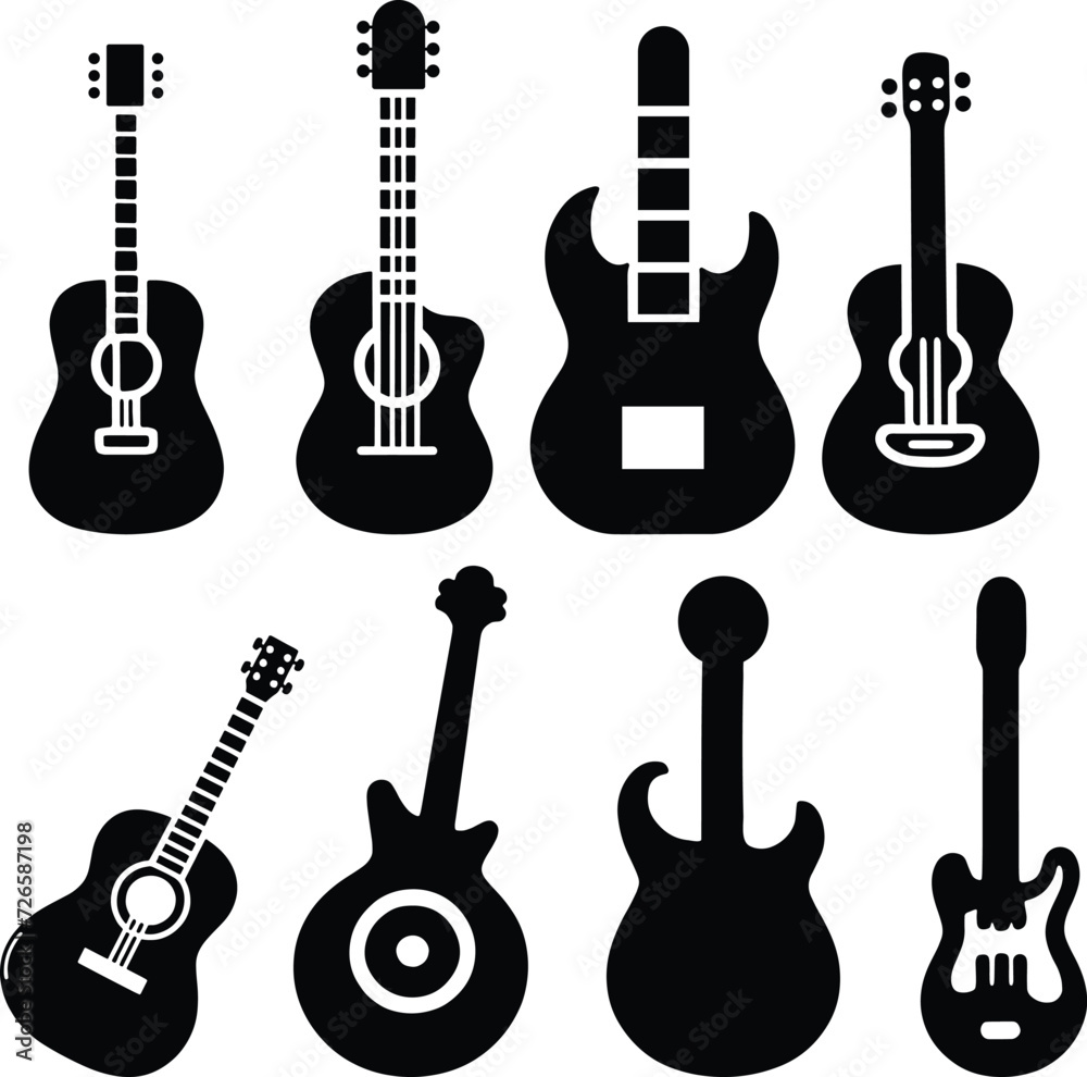 Fototapeta premium set of guitars