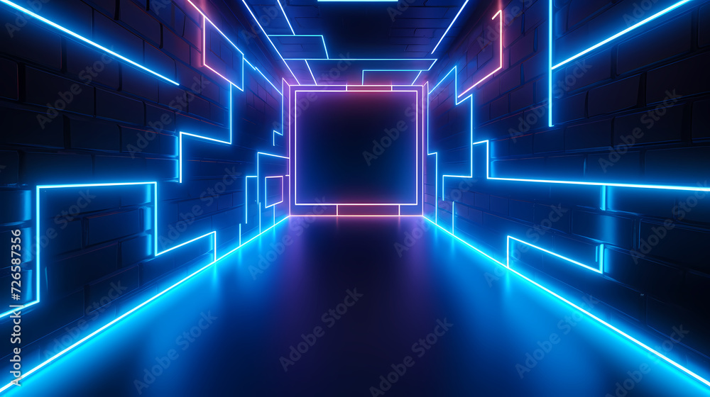 3D space, light shining from above, empty room 3D space, light shining from above, empty room