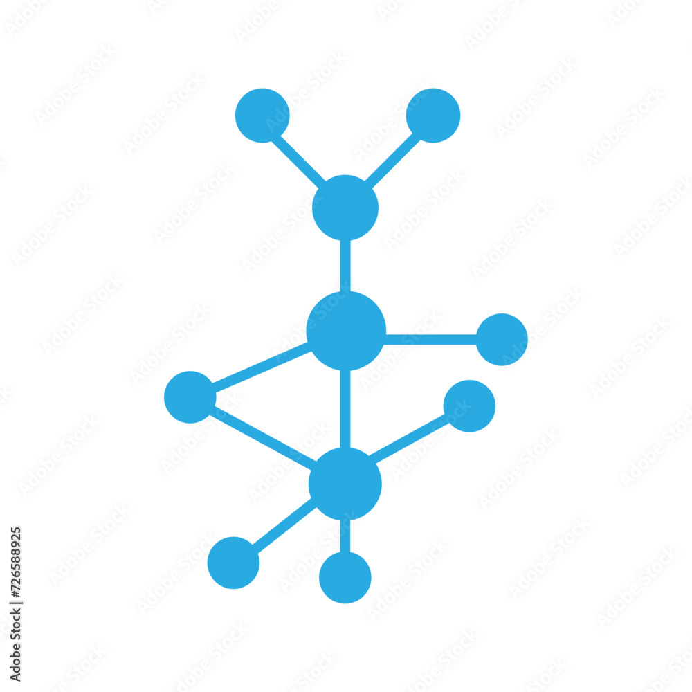 Molecule model or structure vector icon Molecule model or structure vector icon