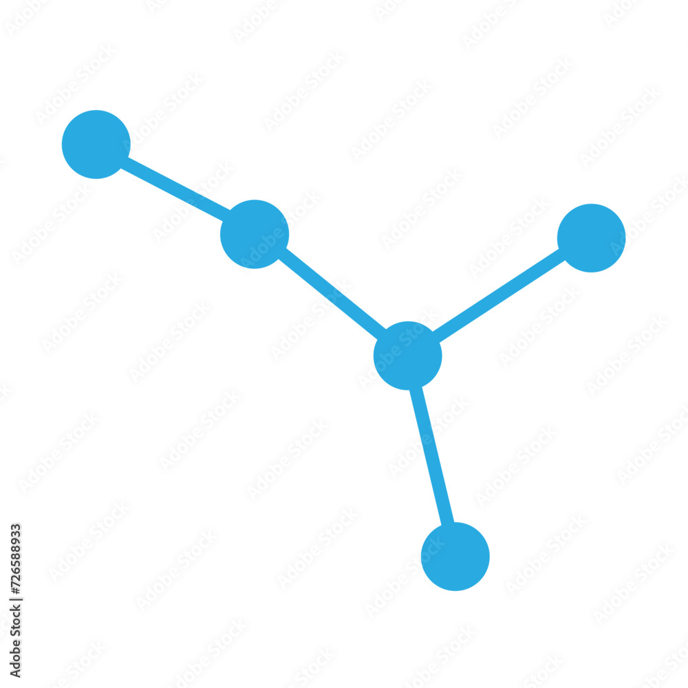 Molecule model or structure vector icon
