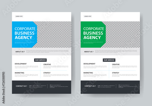 The Flyer Template is made in Adobe Illustrator format. This Template is best suitable for your Business. You can set images and change text, and color very quickly and easily.