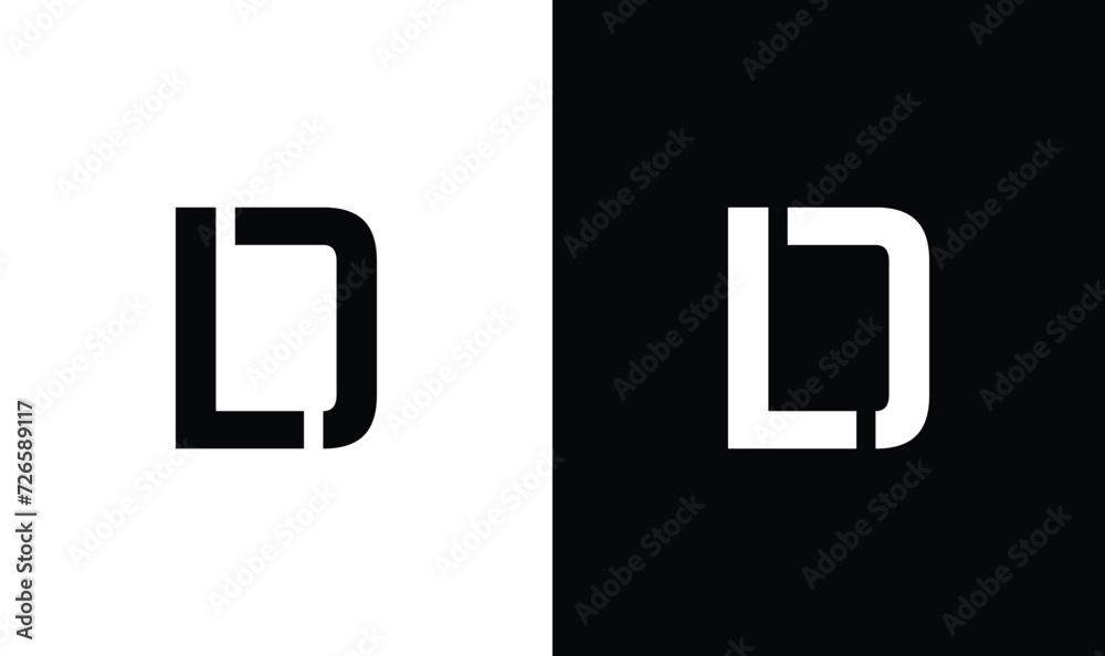 Letter l d minimal modern company business logo icon, ld logo - obrazy, fototapety, plakaty 