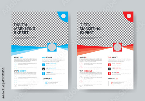 The Flyer Template is made in Adobe Illustrator format. This Template is best suitable for your Business. You can set images and change text, and color very quickly and easily.