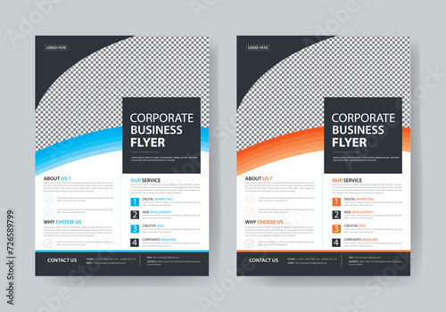 The Flyer Template is made in Adobe Illustrator format. This Template is best suitable for your Business. You can set images and change text, and color very quickly and easily.