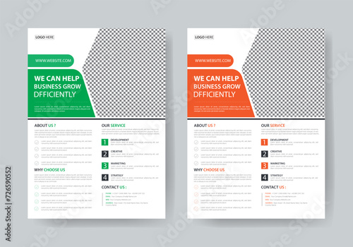 The Flyer Template is made in Adobe Illustrator format. This Template is best suitable for your Business. You can set images and change text, and color very quickly and easily.