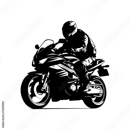 Motocycle rider silhouette 