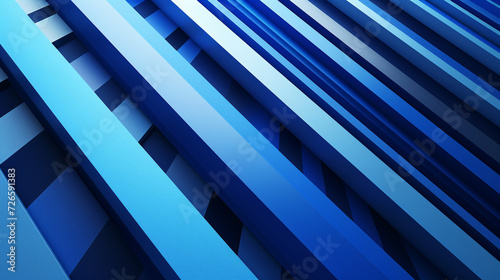 Blue Striped background with bold diagonal lines.