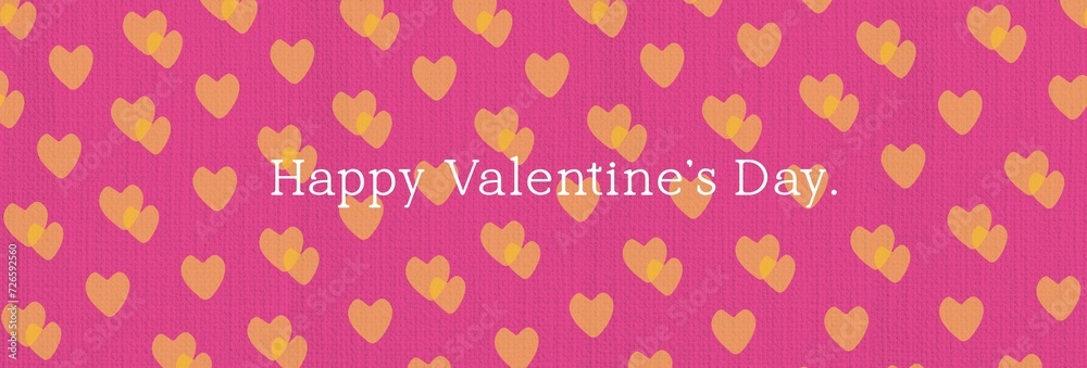 Happy Valentine's day poster or background. Pink background. Vector illustration. Fabric textue, Print