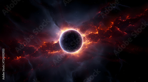 Space galaxy background, 3D illustration of nebulae in the universe