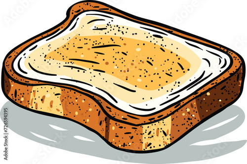 bread toast vector illustration
